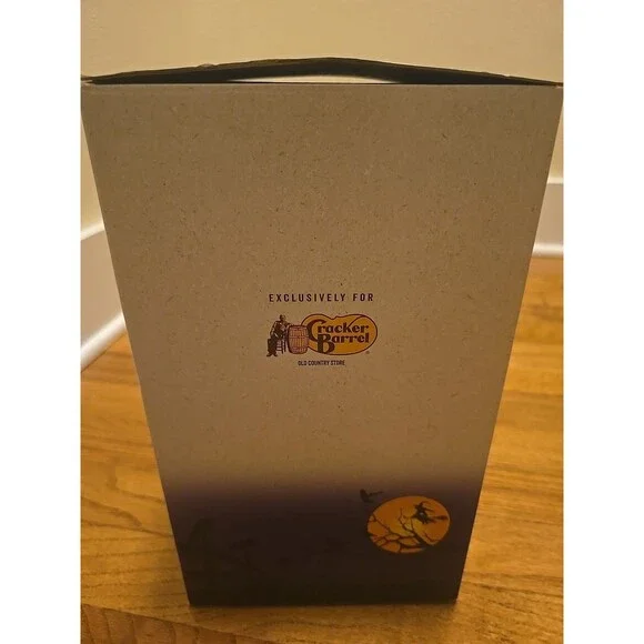 Cracker Barrel Skeleton In Casket LED Glitter Globe, Halloween Decor, New NIB